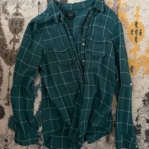 Tinsel green plaid stitch fix top